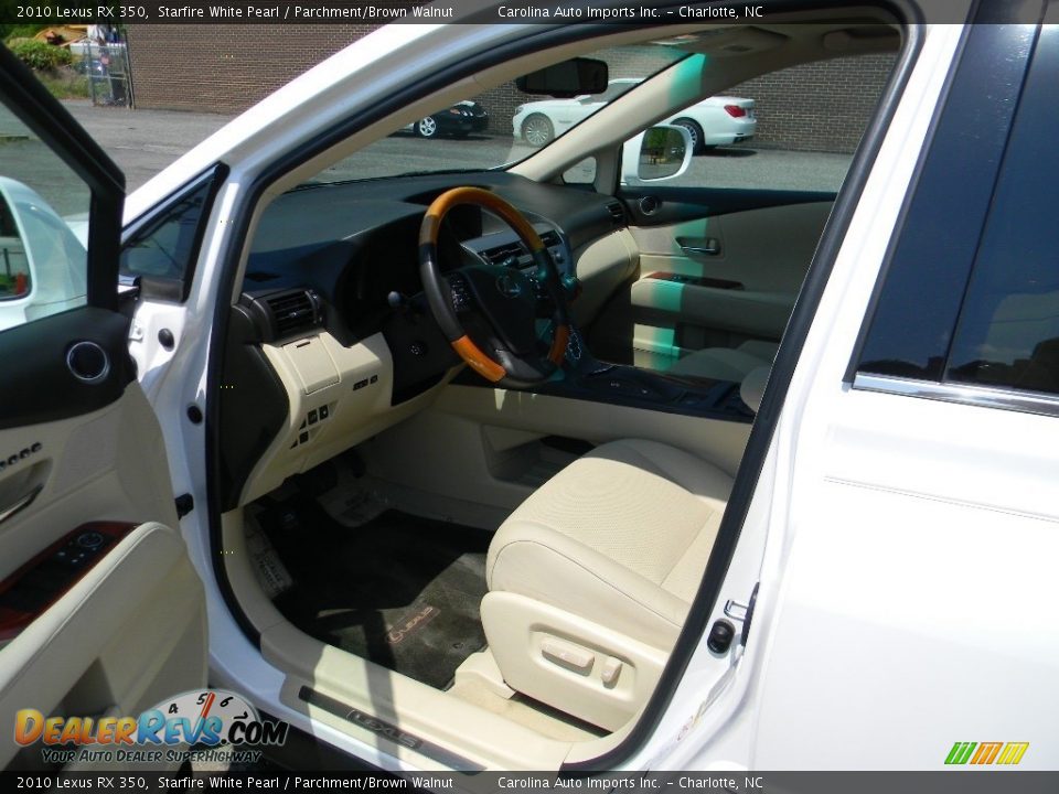 2010 Lexus RX 350 Starfire White Pearl / Parchment/Brown Walnut Photo #17