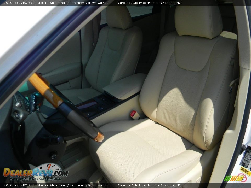 2010 Lexus RX 350 Starfire White Pearl / Parchment/Brown Walnut Photo #19