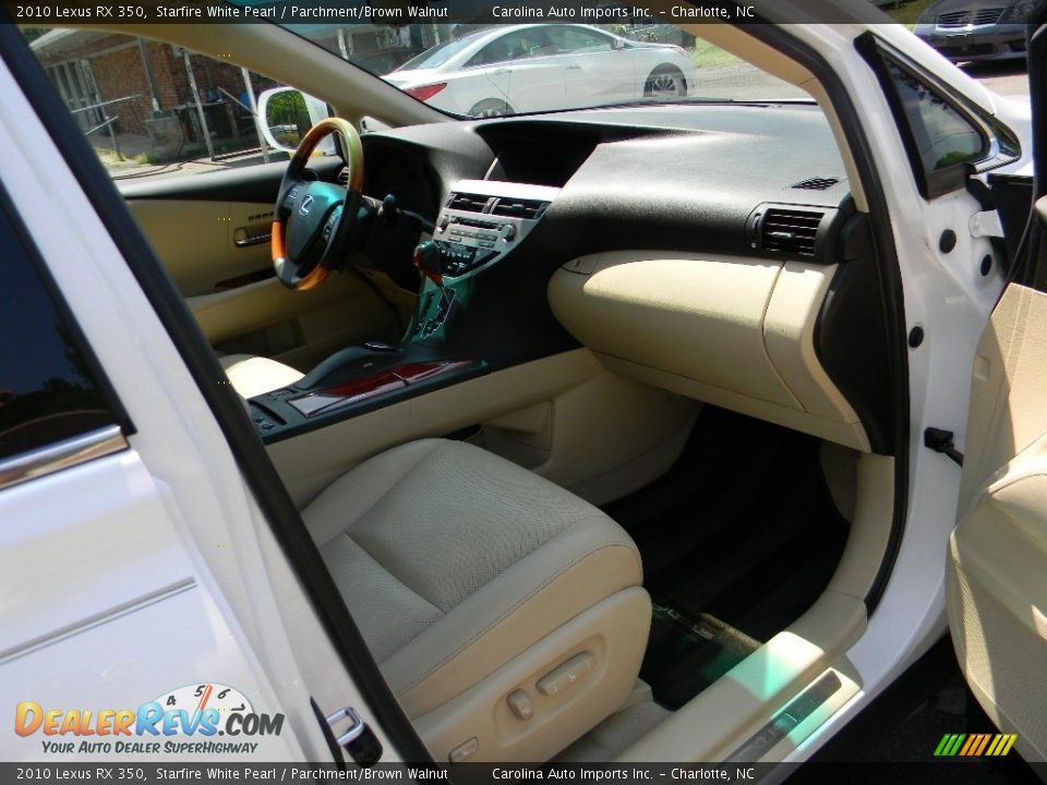 2010 Lexus RX 350 Starfire White Pearl / Parchment/Brown Walnut Photo #22