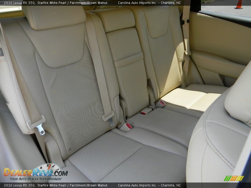 2010 Lexus RX 350 Starfire White Pearl / Parchment/Brown Walnut Photo #25