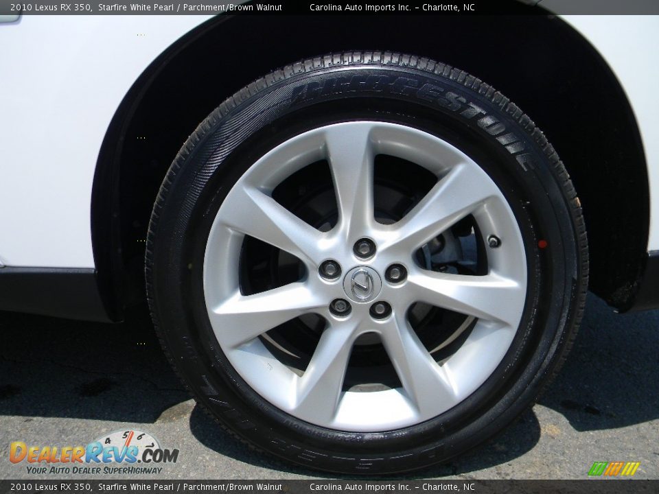 2010 Lexus RX 350 Starfire White Pearl / Parchment/Brown Walnut Photo #27