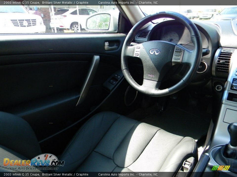 2003 Infiniti G 35 Coupe Brilliant Silver Metallic / Graphite Photo #12