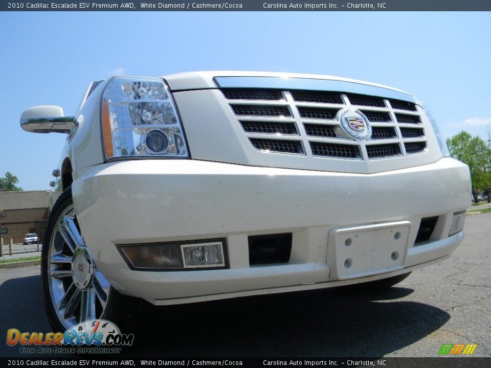 2010 Cadillac Escalade ESV Premium AWD White Diamond / Cashmere/Cocoa Photo #1
