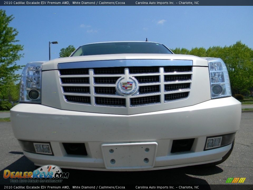 2010 Cadillac Escalade ESV Premium AWD White Diamond / Cashmere/Cocoa Photo #4