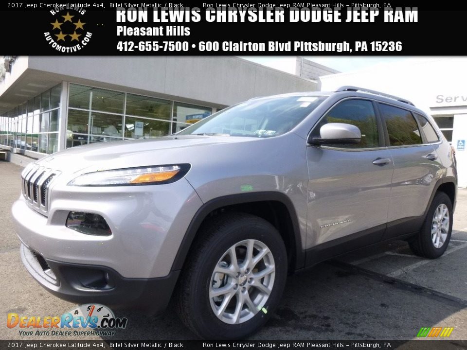 2017 Jeep Cherokee Latitude 4x4 Billet Silver Metallic / Black Photo #1