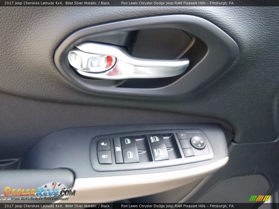 2017 Jeep Cherokee Latitude 4x4 Billet Silver Metallic / Black Photo #14