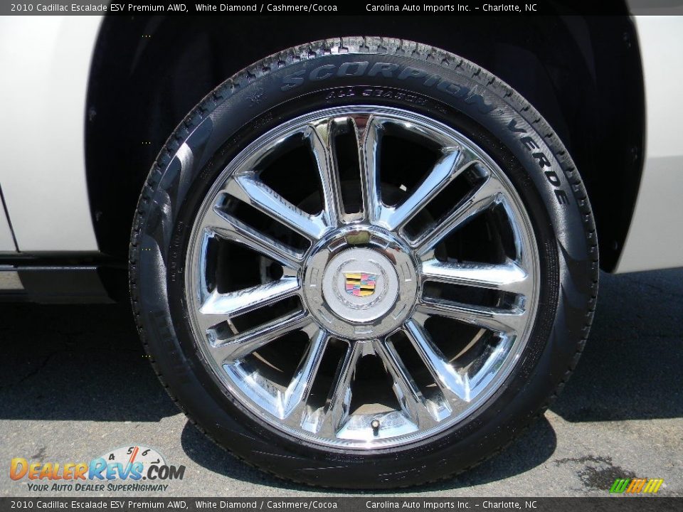 2010 Cadillac Escalade ESV Premium AWD White Diamond / Cashmere/Cocoa Photo #26
