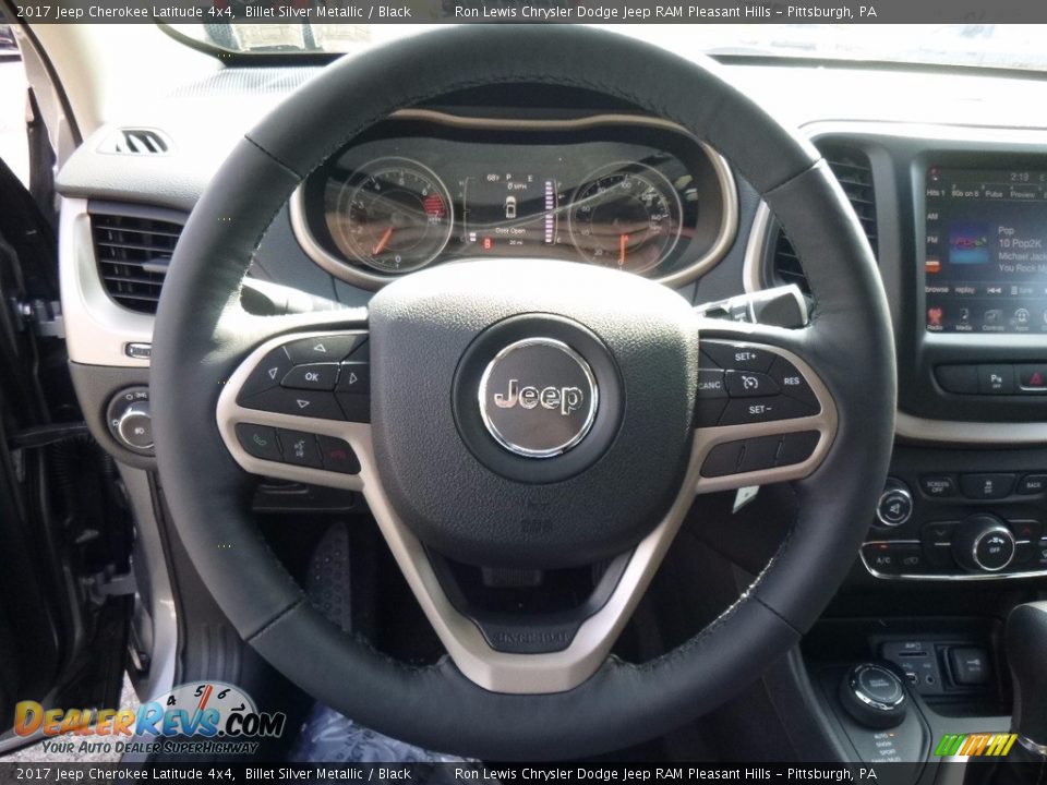 2017 Jeep Cherokee Latitude 4x4 Billet Silver Metallic / Black Photo #18