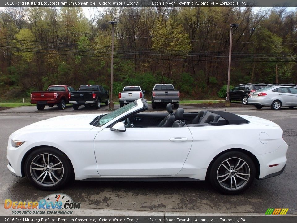 2016 Ford Mustang EcoBoost Premium Convertible Oxford White / Ebony Photo #5