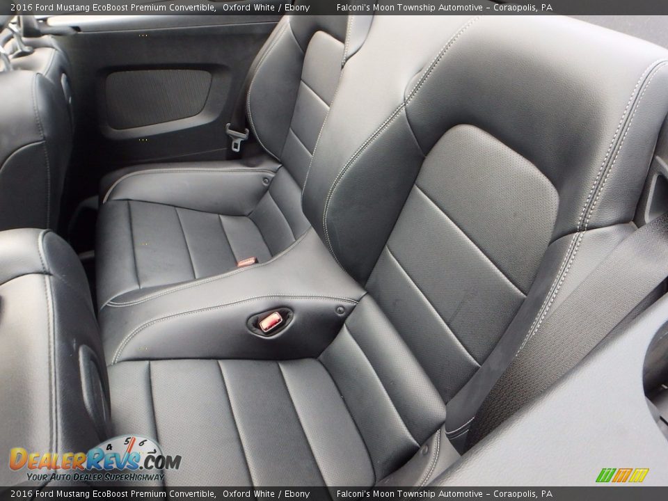 Rear Seat of 2016 Ford Mustang EcoBoost Premium Convertible Photo #17