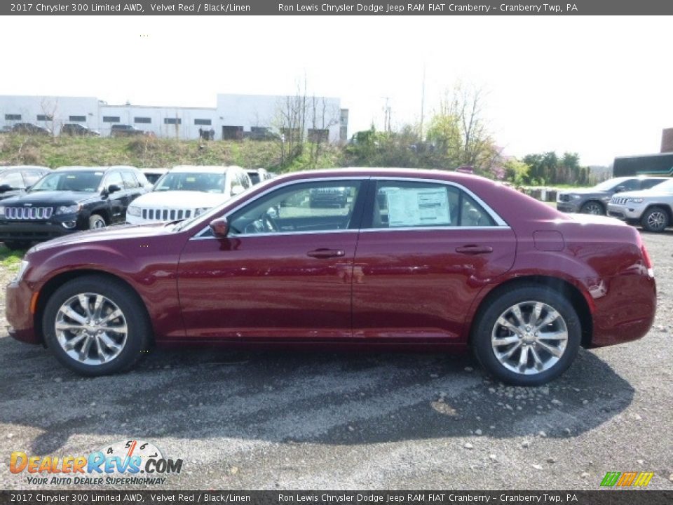 2017 Chrysler 300 Limited AWD Velvet Red / Black/Linen Photo #2