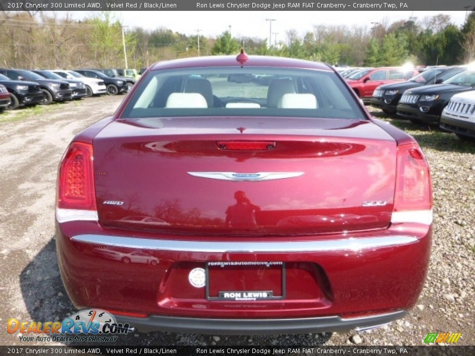 2017 Chrysler 300 Limited AWD Velvet Red / Black/Linen Photo #4