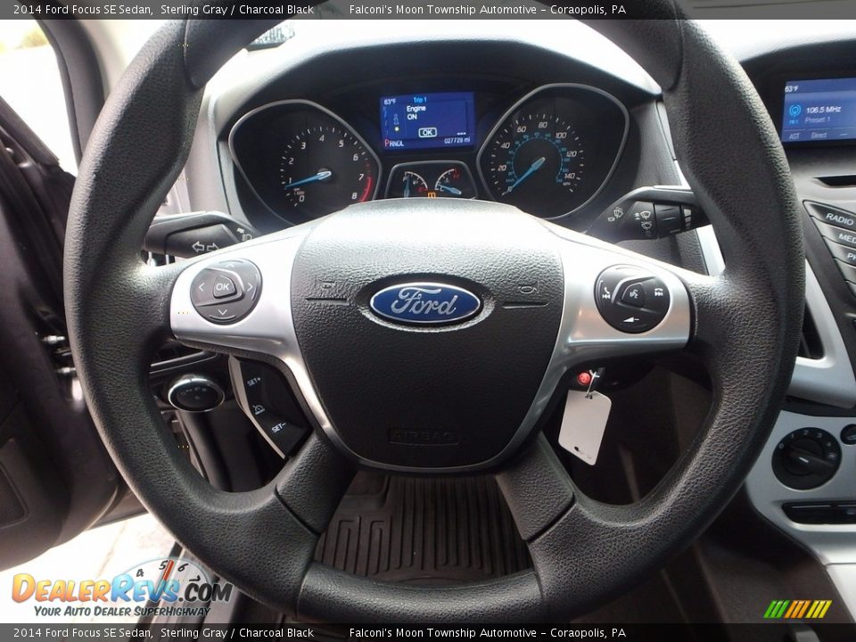 2014 Ford Focus SE Sedan Sterling Gray / Charcoal Black Photo #22