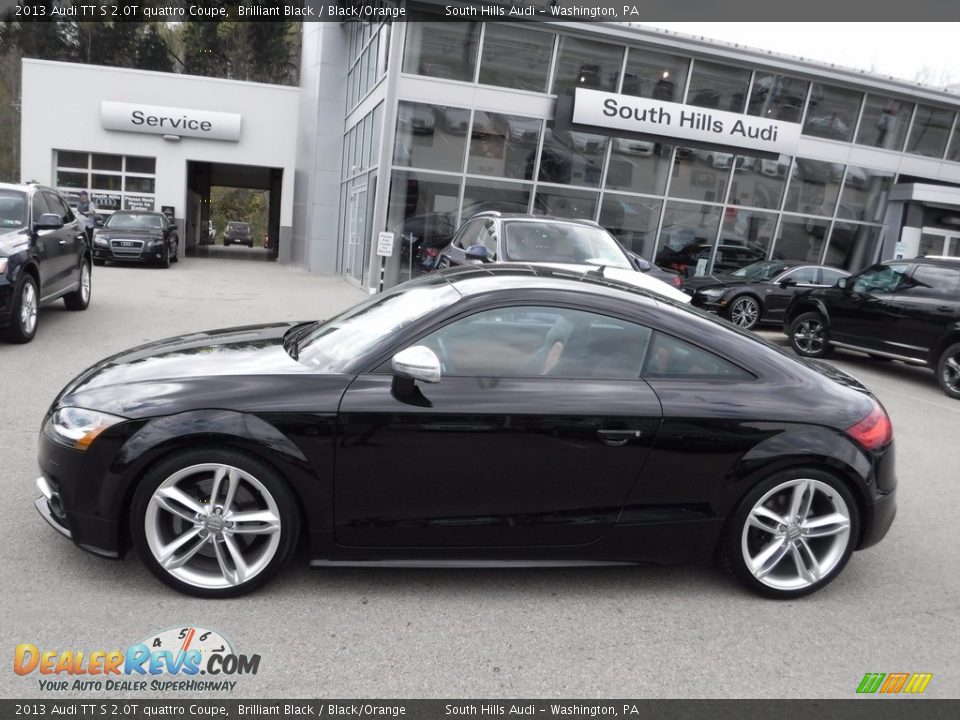 2013 Audi TT S 2.0T quattro Coupe Brilliant Black / Black/Orange Photo #2