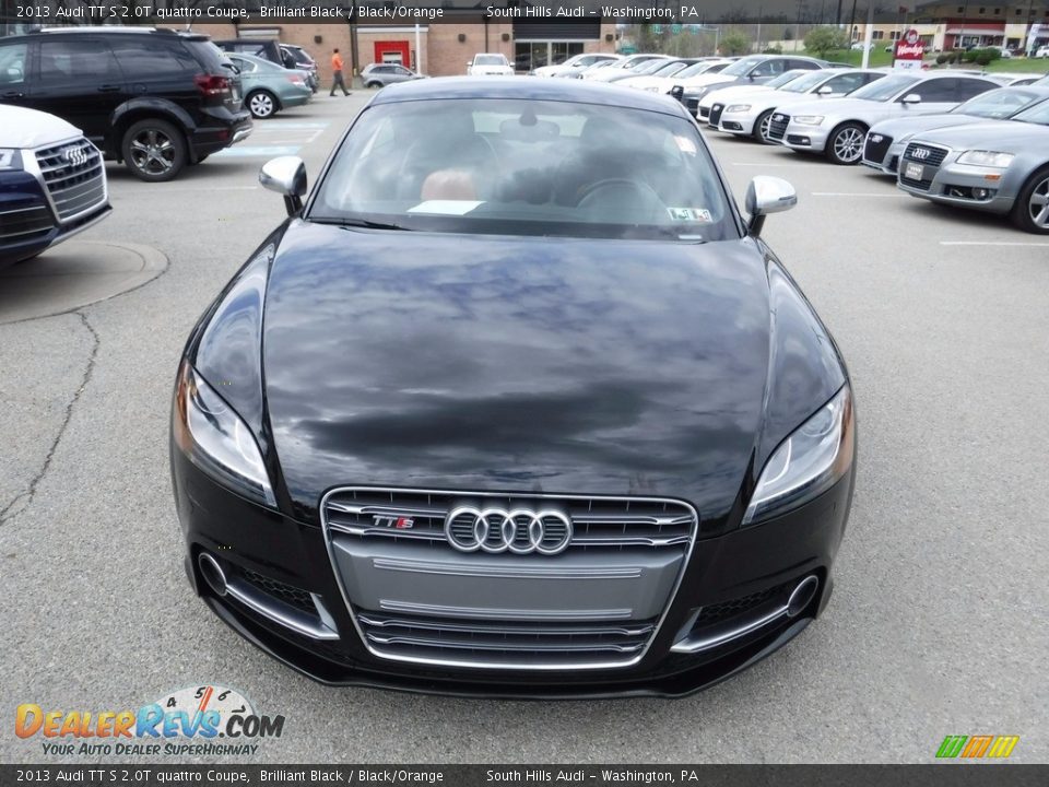 2013 Audi TT S 2.0T quattro Coupe Brilliant Black / Black/Orange Photo #6