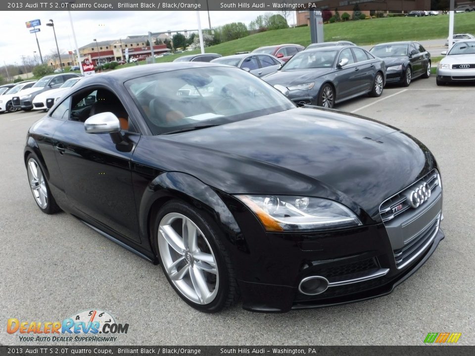 2013 Audi TT S 2.0T quattro Coupe Brilliant Black / Black/Orange Photo #7