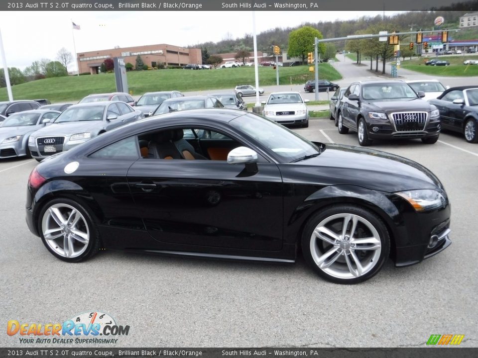 2013 Audi TT S 2.0T quattro Coupe Brilliant Black / Black/Orange Photo #8