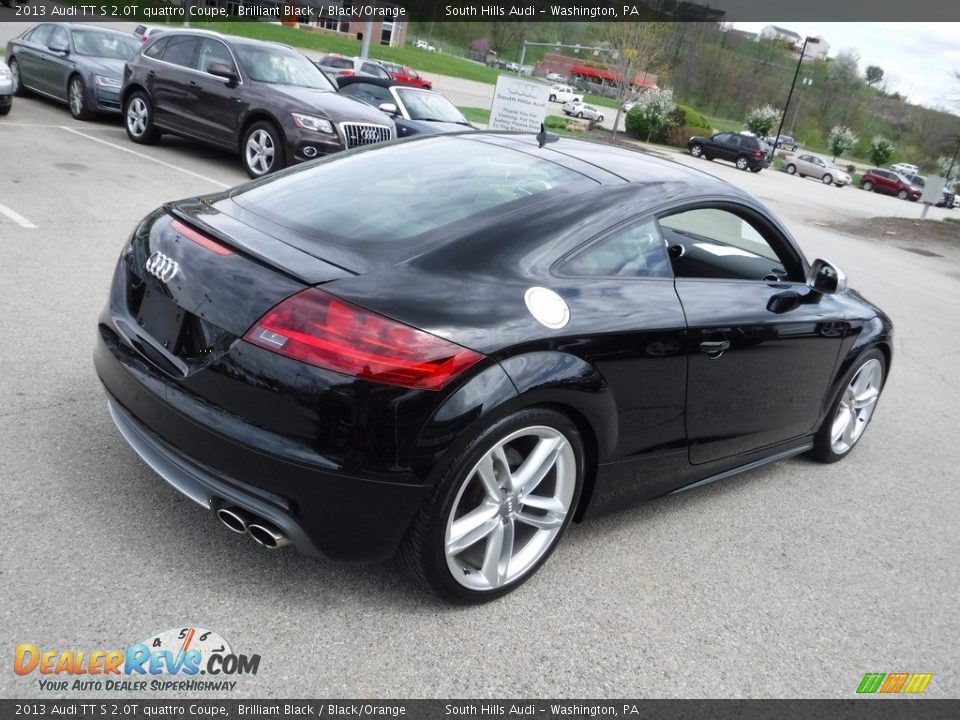 2013 Audi TT S 2.0T quattro Coupe Brilliant Black / Black/Orange Photo #12