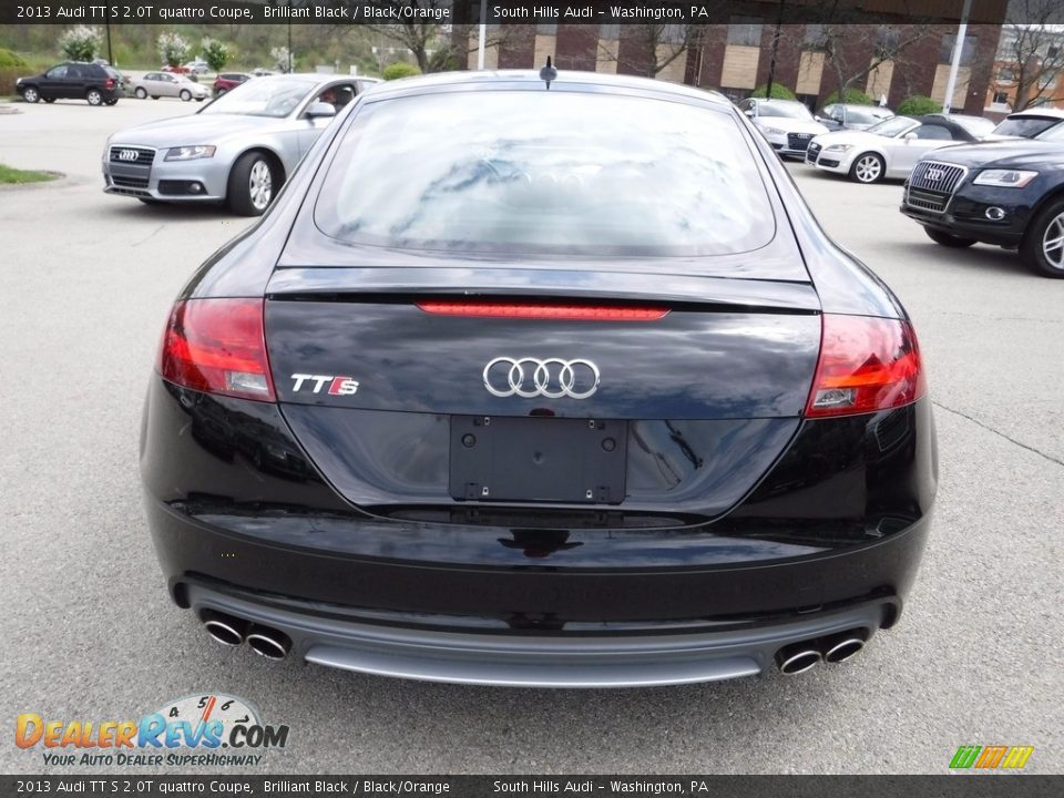 2013 Audi TT S 2.0T quattro Coupe Brilliant Black / Black/Orange Photo #13