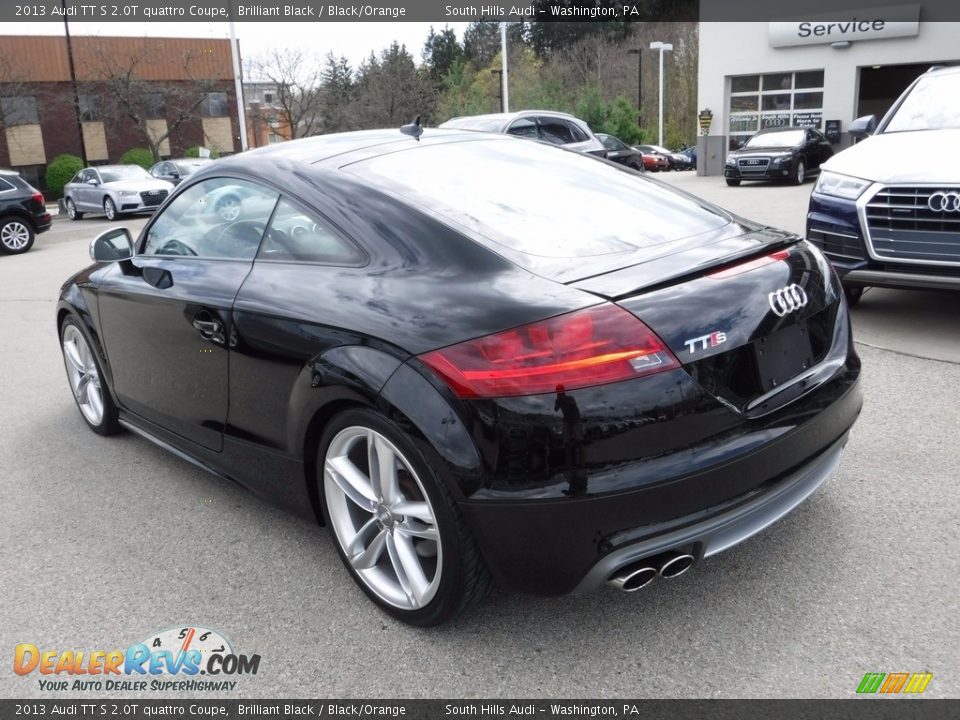 2013 Audi TT S 2.0T quattro Coupe Brilliant Black / Black/Orange Photo #14