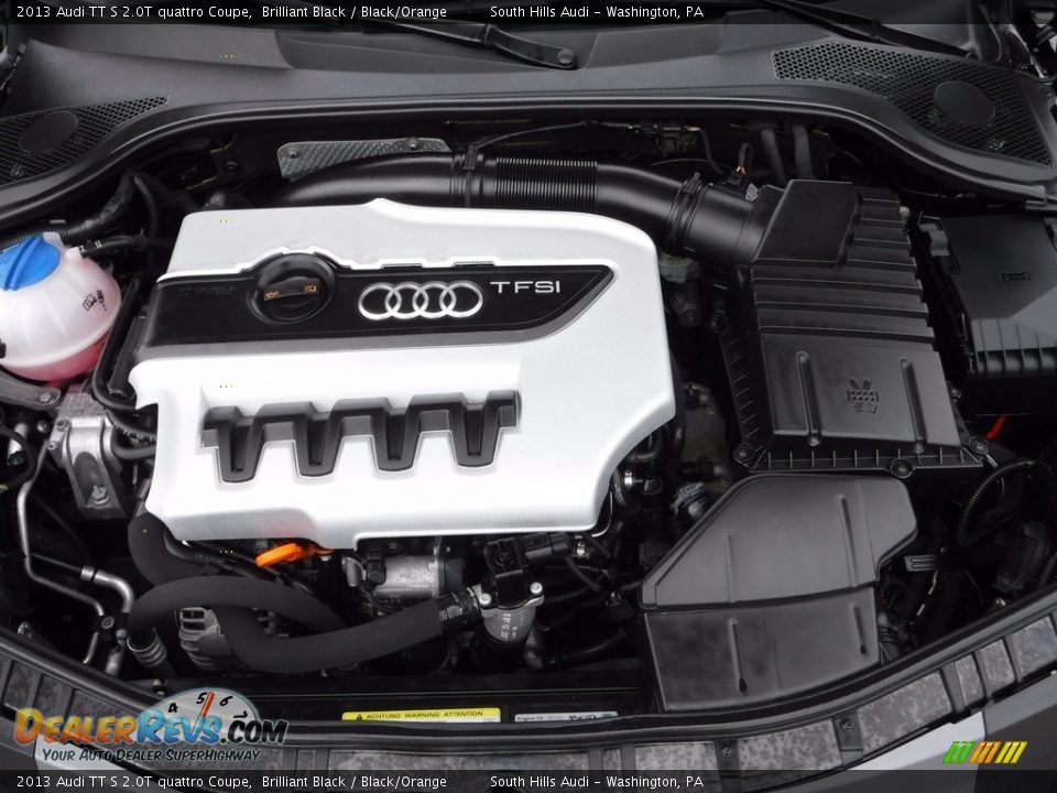 2013 Audi TT S 2.0T quattro Coupe Brilliant Black / Black/Orange Photo #15