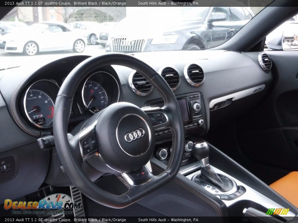 2013 Audi TT S 2.0T quattro Coupe Brilliant Black / Black/Orange Photo #16
