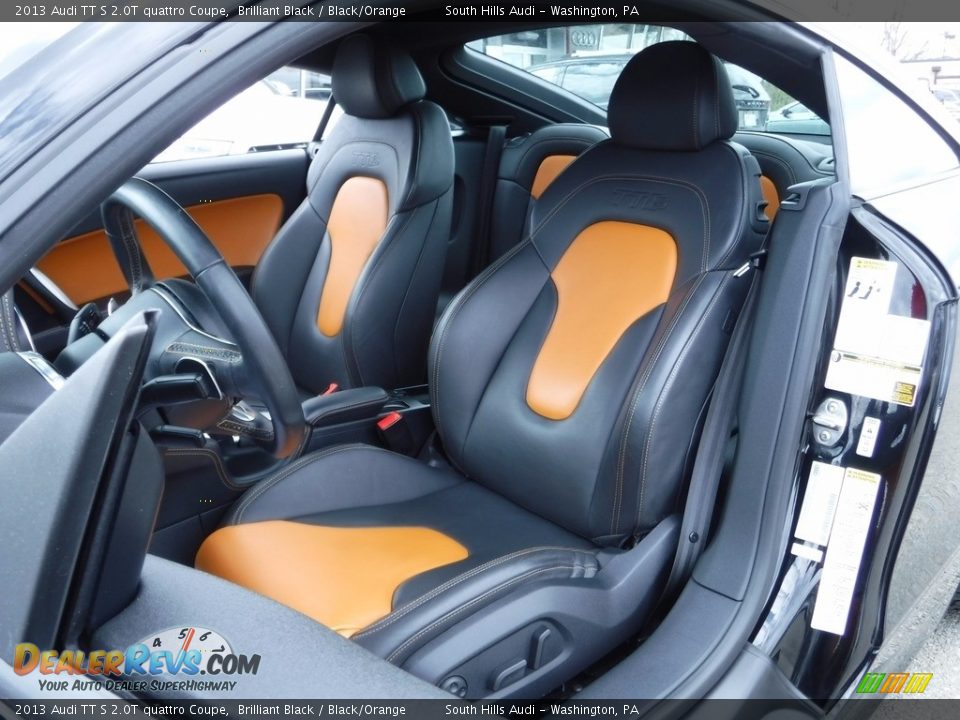 2013 Audi TT S 2.0T quattro Coupe Brilliant Black / Black/Orange Photo #17