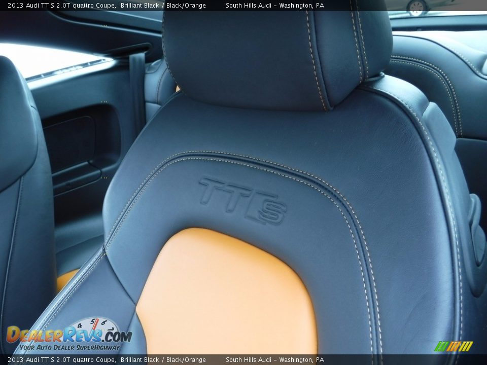 2013 Audi TT S 2.0T quattro Coupe Brilliant Black / Black/Orange Photo #20