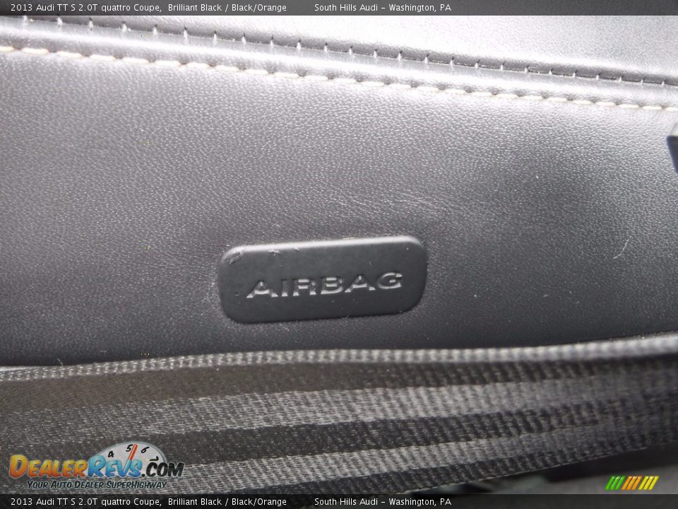 2013 Audi TT S 2.0T quattro Coupe Brilliant Black / Black/Orange Photo #21