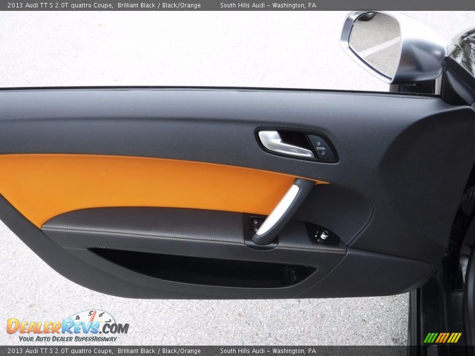 2013 Audi TT S 2.0T quattro Coupe Brilliant Black / Black/Orange Photo #22