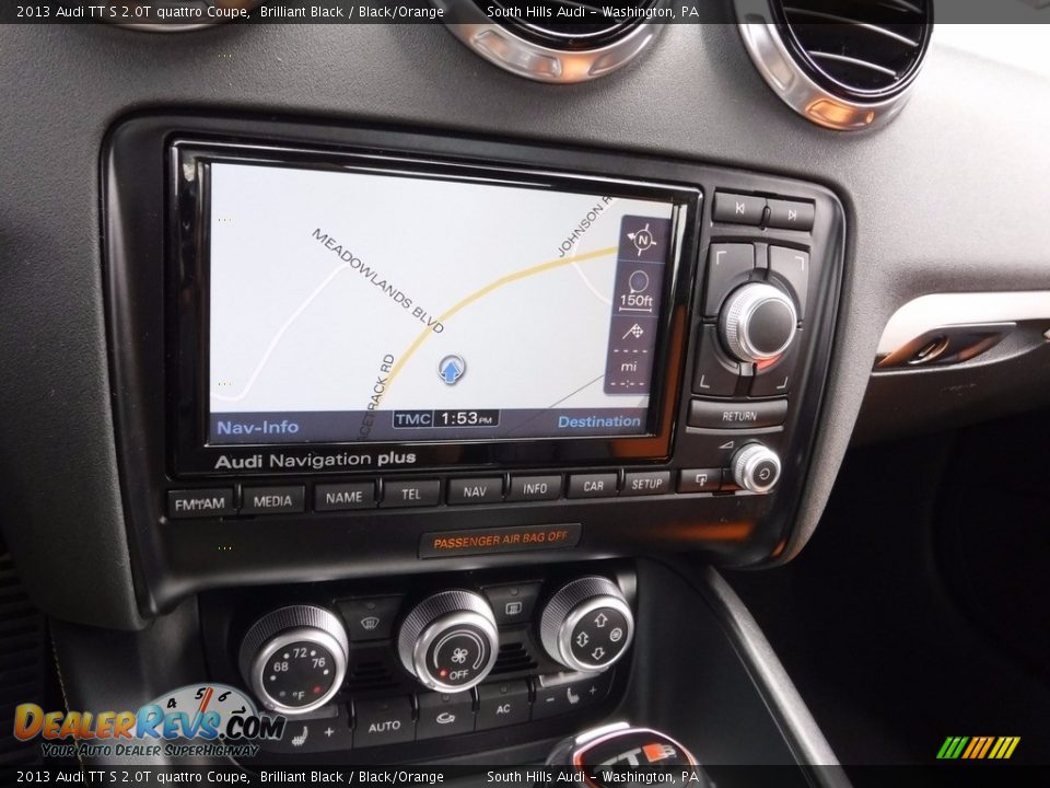 2013 Audi TT S 2.0T quattro Coupe Brilliant Black / Black/Orange Photo #24