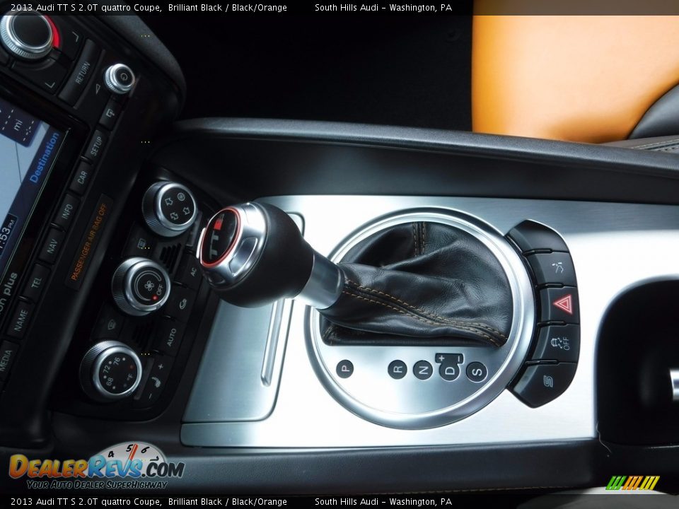 2013 Audi TT S 2.0T quattro Coupe Brilliant Black / Black/Orange Photo #25