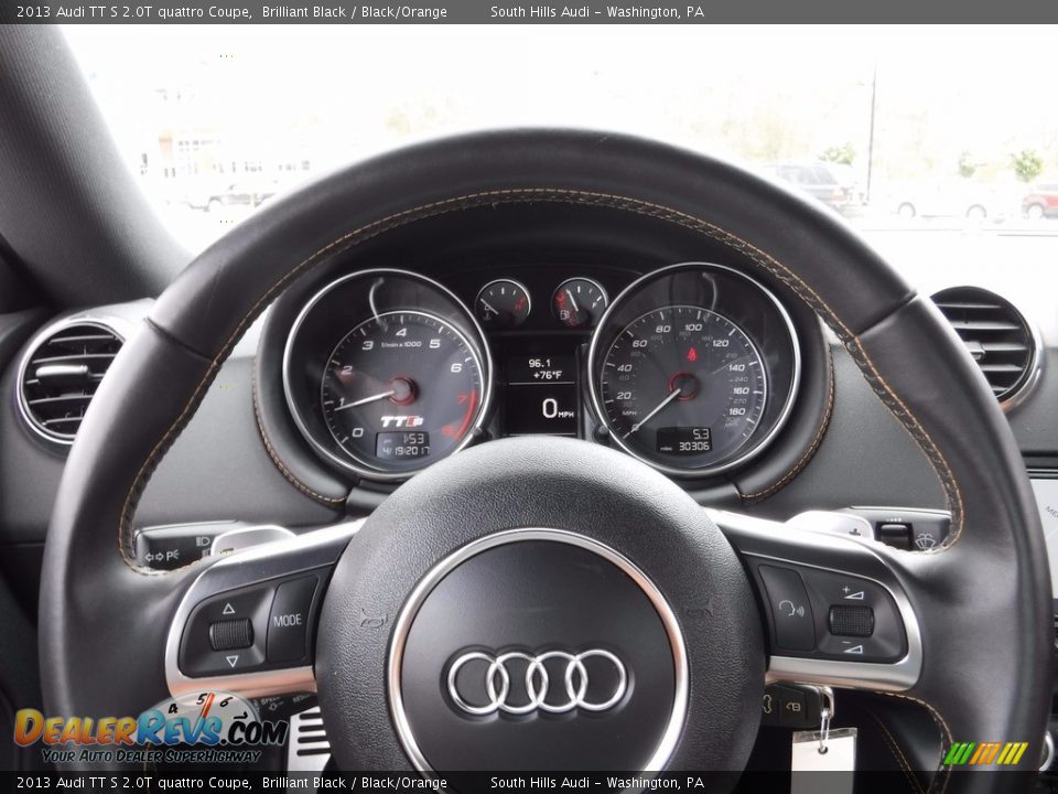 2013 Audi TT S 2.0T quattro Coupe Brilliant Black / Black/Orange Photo #29
