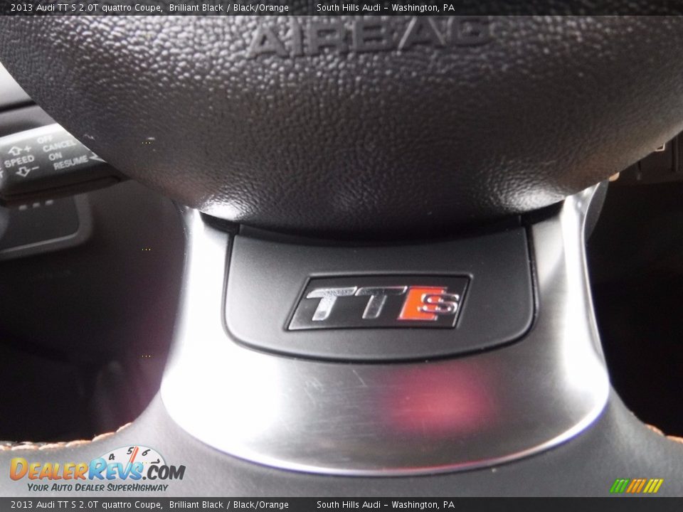 2013 Audi TT S 2.0T quattro Coupe Brilliant Black / Black/Orange Photo #30