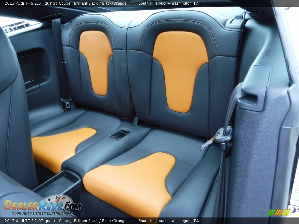 2013 Audi TT S 2.0T quattro Coupe Brilliant Black / Black/Orange Photo #32