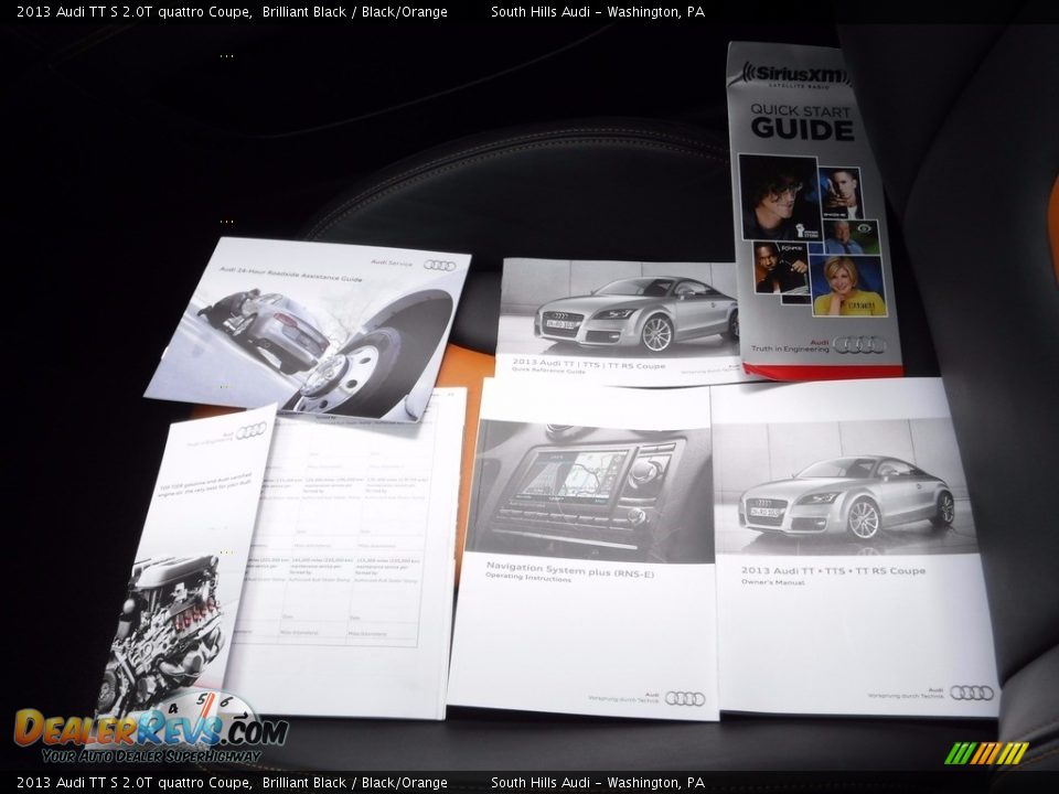 2013 Audi TT S 2.0T quattro Coupe Brilliant Black / Black/Orange Photo #36