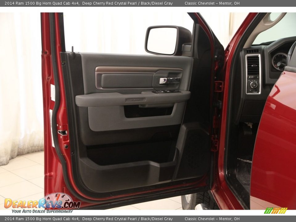2014 Ram 1500 Big Horn Quad Cab 4x4 Deep Cherry Red Crystal Pearl / Black/Diesel Gray Photo #4