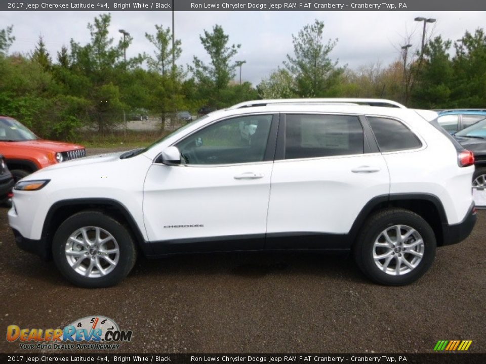 2017 Jeep Cherokee Latitude 4x4 Bright White / Black Photo #3