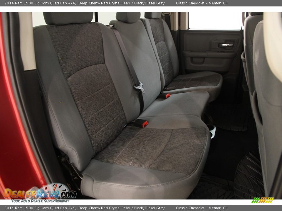 2014 Ram 1500 Big Horn Quad Cab 4x4 Deep Cherry Red Crystal Pearl / Black/Diesel Gray Photo #15