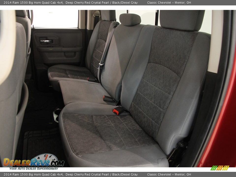 2014 Ram 1500 Big Horn Quad Cab 4x4 Deep Cherry Red Crystal Pearl / Black/Diesel Gray Photo #16