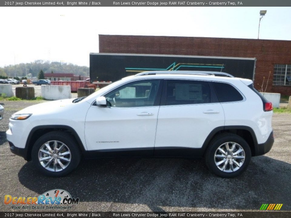 2017 Jeep Cherokee Limited 4x4 Bright White / Black Photo #3