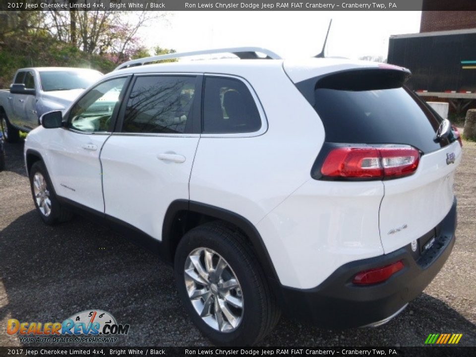 2017 Jeep Cherokee Limited 4x4 Bright White / Black Photo #4