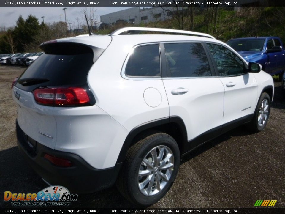 2017 Jeep Cherokee Limited 4x4 Bright White / Black Photo #6