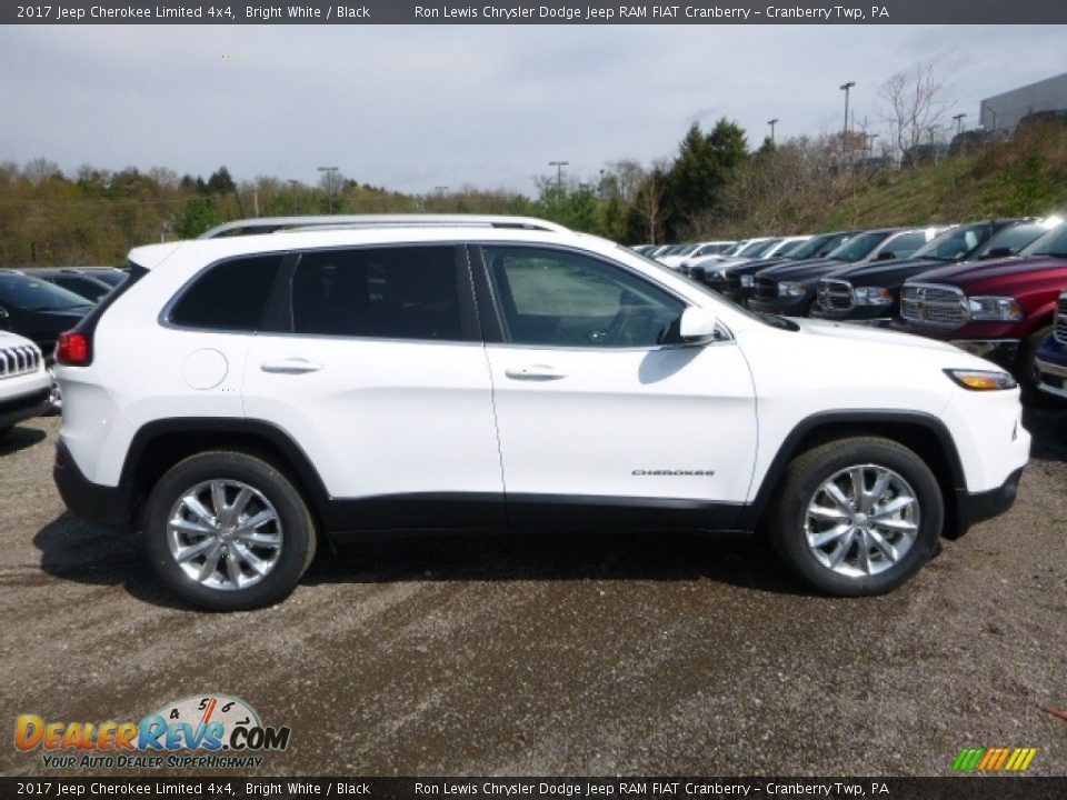 2017 Jeep Cherokee Limited 4x4 Bright White / Black Photo #7
