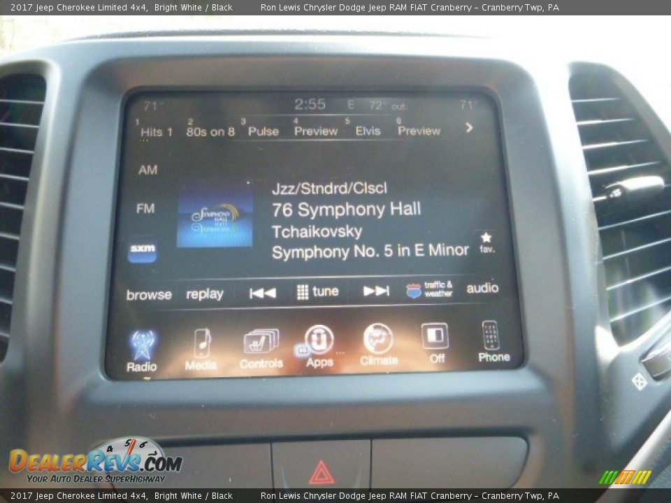 2017 Jeep Cherokee Limited 4x4 Bright White / Black Photo #16