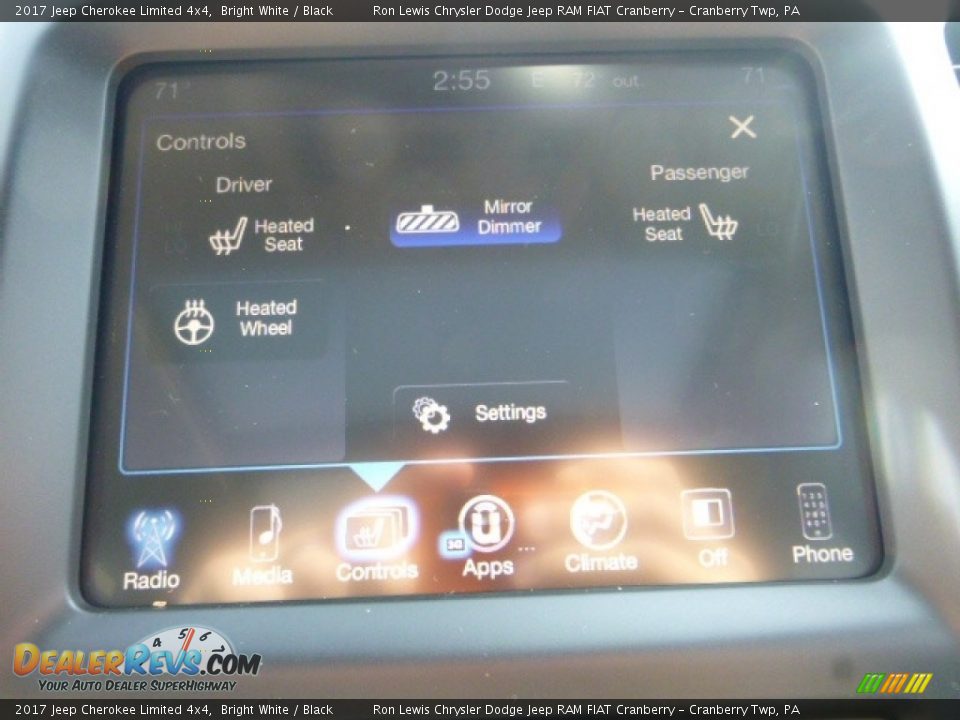 2017 Jeep Cherokee Limited 4x4 Bright White / Black Photo #17