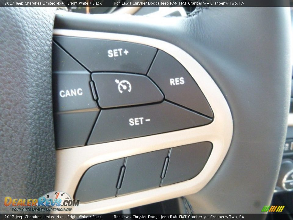 2017 Jeep Cherokee Limited 4x4 Bright White / Black Photo #19