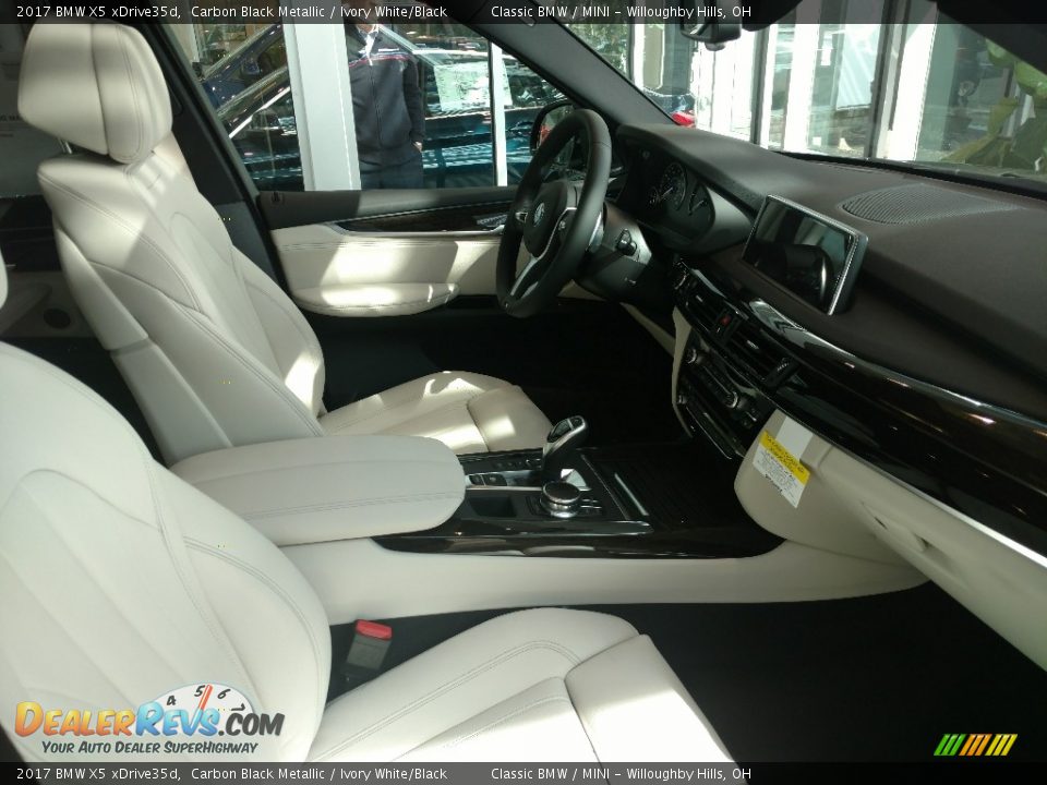 Ivory White/Black Interior - 2017 BMW X5 xDrive35d Photo #5