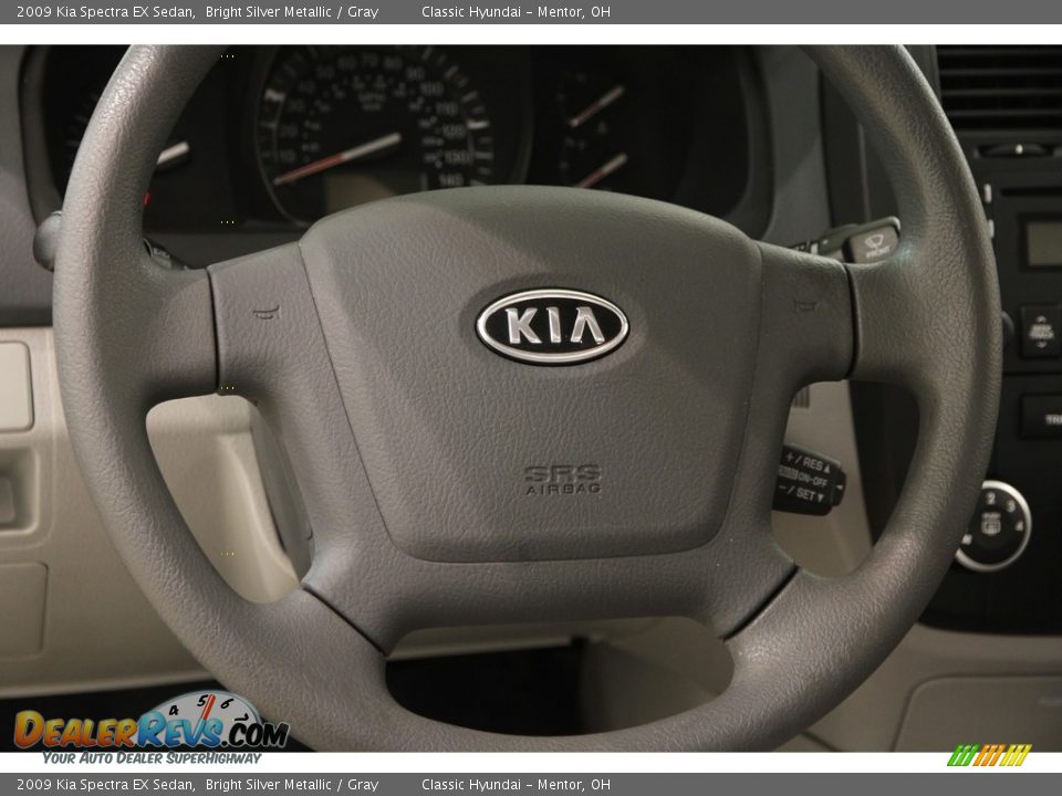 2009 Kia Spectra EX Sedan Bright Silver Metallic / Gray Photo #6