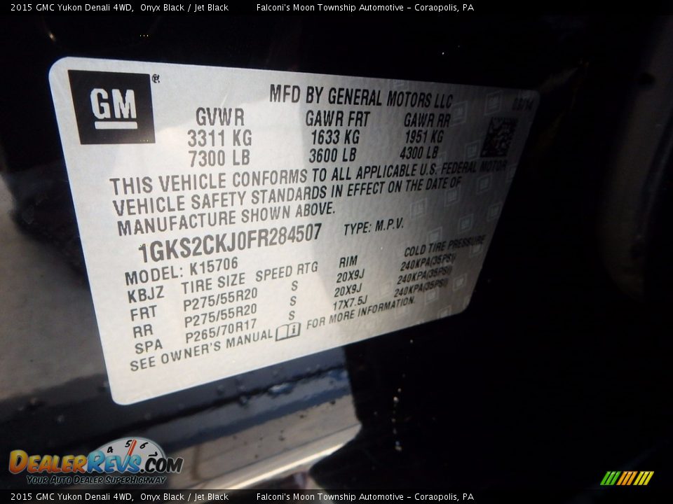2015 GMC Yukon Denali 4WD Onyx Black / Jet Black Photo #23